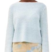 New  Bell Sleeve Sweater Light Blue