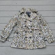 Me Jane Animal Print Raincoat Double Breasted Trench Coat.