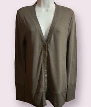 Zenana Outfitters Brown Cardigan Sz L