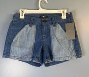 NWT Two Tone Denim Shorts