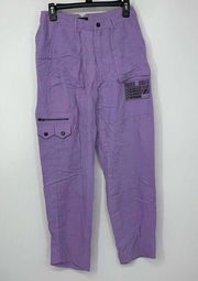 LF THE BRAND CARGO STYLE LIGHT PURPLE LIGHTWEIGHT PANTS SIZE 10