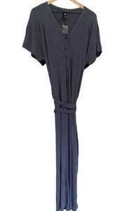 Nwt Agnes & Dora Belted Navy Blue Belted Romper Jumpsuit Size Xl