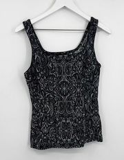 Vintage Y2K Grunge Goth Lace Tank Top Size Small Early 2000s