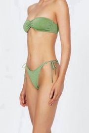 Triangl green strapless bikini