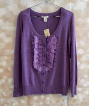 Angora & Wool Purple Cardigan