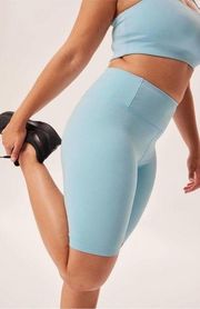 Girlfriend Collective High Rise Compressive Bike Shorts in Dewdrop, size XS