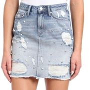 Mavi jeans distressed Pearl Frieda denim mini skirt size large