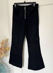 Reformation Black Highwaisted High Rise Cropped Wide Leg Pants EUC