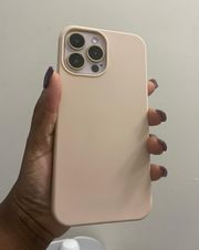 iPhone 13/12 Pro Max Beige Silicone Case 