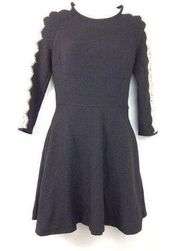 Rachel Rachel Roy women's mini black lace fit flare dress size 4