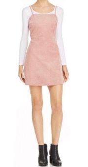 Alicia Corduroy Mini Dress in Light Pink