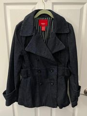 Mossimo Size Medium Dark Denim Jean Jacket 