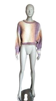 NWT Gianni Bini Purple and Orange Cropped Sweater