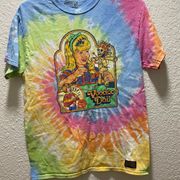 Steven Rhodes “My first Voodoo doll” tie dye colorful tshirt.  Size Medium.