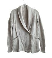 Lululemon ‎ Post Practice Cardigan Sweater Women Size Small Oatmeal Cotton Blend