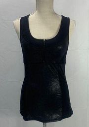 Activewear Black Shimmer Workout Tank Top Size Small