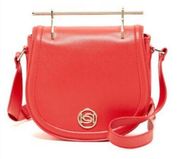 Bebe Crossbody Saddle Bag in Hibiscus Red