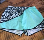 Victoria’s Secret pink shorts size large zebra print and blue in color active​​