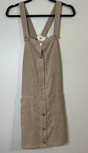 NWT Altar'd State Beige Corduroy Overall Dress Size L