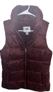 Maroon Puffer Vest Size X-Small