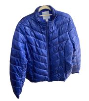 puffer jacket long sleeve with thumb holes big collar size XLarge