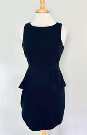 New York Black Sleeveless Peplum Dress