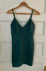 Revolve Green Velvet Mini Dress