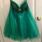Green Strapless Dress