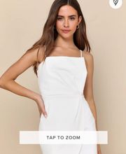 White Halter Dress