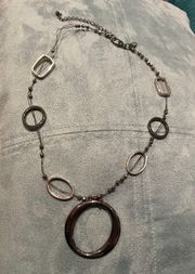 New York & Company Metal Gray Tones Necklace