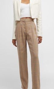 A.L.C. Fynn Plaid Straight-Leg Pants