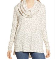 Gibson Convertible Neckline Tunic Oatmeal Animal