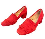Kenneth Cole Reaction Red Leather Slip On Michelle Heel Size 10