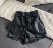 Leather High Waisted Shorts XS