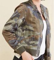 Marrakech by Anthropologie Camo Bomber Jacket