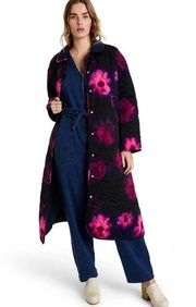Rachel Comey X Target Floral Print Quilted Jacket Oversized Black Pink Size XXS