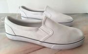 White Canvas Sneakers, Size 10W