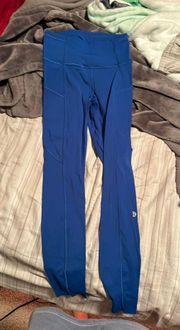 Blue Lululemon Leggings With Pockets