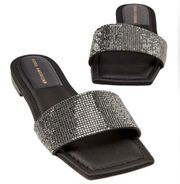 NIB! Good American Crystal Crush Standout Slide Sandal - Size 7