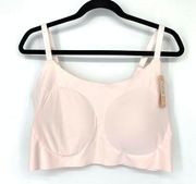 Thirdlove Bra Women's Size 3X Wireless Soft Adjustable Straps Light Pink NEW