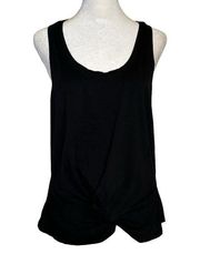 7 For All Mankind black racerback tie bottom tank top size S