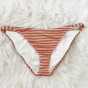 Madewell Ombré Stripe Side Strap Retro Bikini swim swimsuit bottoms XXL new nwt