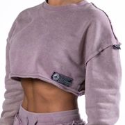 Alphalete Stone Wash Purple Sweatshirt Crew Pullover Top