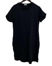 LAMade Short Sleeve Black Sweatshirt Dress Large