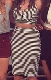 Striped  Skirt - M