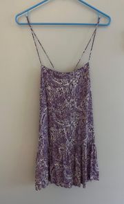 Purple Floral Mini Dress