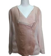 Halston super Pretty Light Pink Jacket/Blazer NWOT size 18W