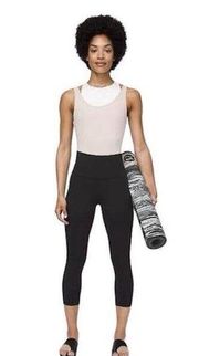 Lululemon  Crop Leggings Capris Pants High Rise Black 6 Pocket Yoga Pilates Gym