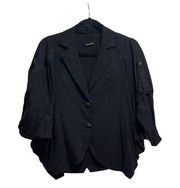 Trina Turk Black womens 3/4 puff sleeve Jacket size 2