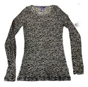 long sleeve camo style print black and grey knit lots of stretch